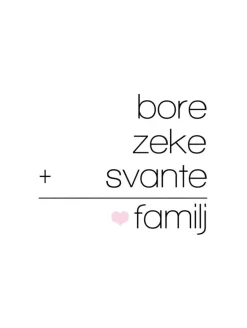 Familieregnestykke Hvid - 3 Navn (21x29,7 cm (A4))