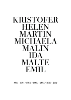 Familietavle - 8 Fødselsår & Navn - Hvid (21x29,7 cm (A4))