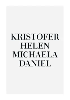 Familietavle 4 Navn - Grå (21x29,7 cm (A4))