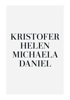 Familietavle 4 Navn - Grå (21x29,7 cm (A4))