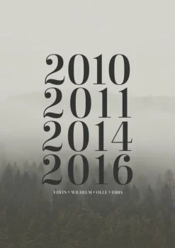 Familietavle II - 4 Fødselsår & Navn (21x29,7 cm (A4))