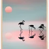 Family Flamingos Plakat (21x29.7 cm (A4))