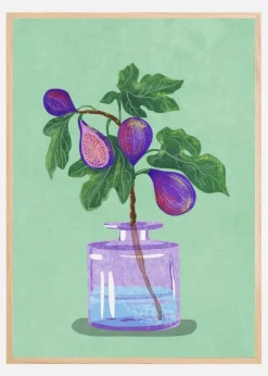 Figs Branch In Vase Plakat (21x29.7 cm (A4))