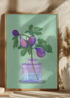 Figs Branch In Vase Plakat (21x29.7 cm (A4))