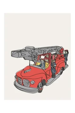 Fire Truck Plakat (21x29.7 cm (A4))