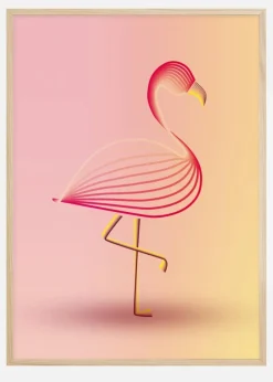 Flamingo Plakat (21x29.7 cm (A4))