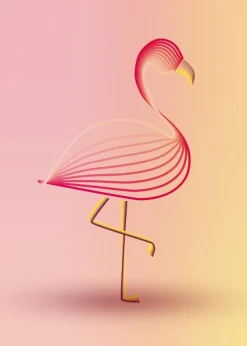 Flamingo Plakat (21x29.7 cm (A4))