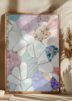 Floral Mosaic Plakat (21x29.7 cm (A4))