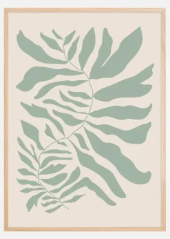 Flower Art Green Plakat (21x29.7 cm (A4))