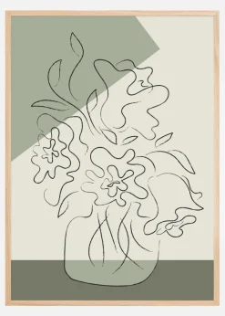 Flower Green Plakat (21x29.7 cm (A4))