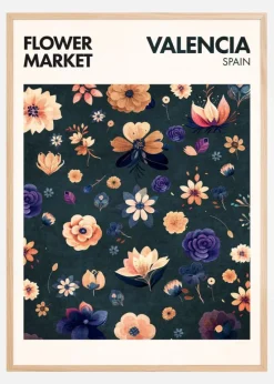Flower Market - Valencia Plakat (21x29.7 cm (A4))