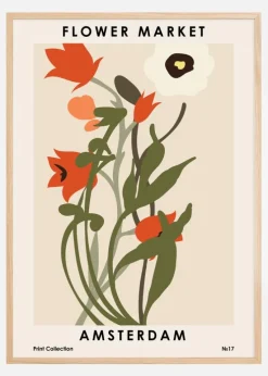 Flower Market Amsterdam Plakat (21x29.7 cm (A4))