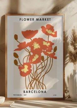 Flower Market. Barcelona Plakat (21x29.7 cm (A4))