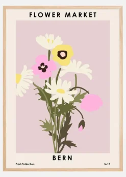 Flower Market Bern Plakat (21x29.7 cm (A4))