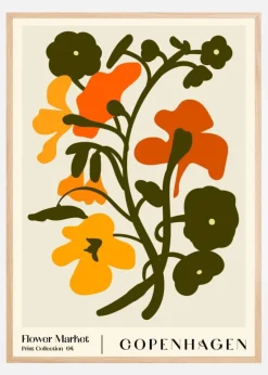 Flower Market. Copenhagen Plakat (21x29.7 cm (A4))