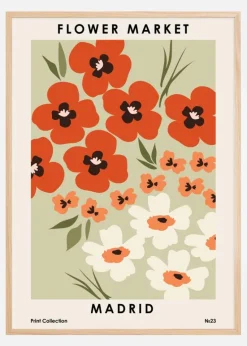 Flower Market Madrid Plakat (21x29.7 cm (A4))