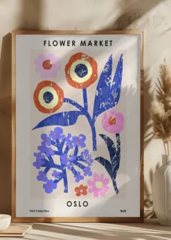 Flower Market. Oslo Plakat (21x29.7 cm (A4))