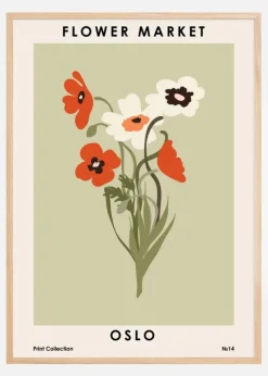 Flower Market Oslo Plakat (21x29.7 cm (A4))