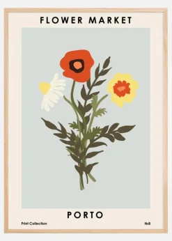 Flower Market Porto Plakat (21x29.7 cm (A4))