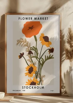 Flower Market. Stockholm Plakat (21x29.7 cm (A4))