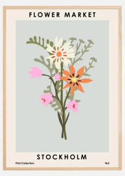 Flower Market Stockholm Plakat (21x29.7 cm (A4))