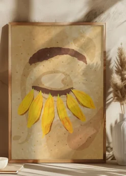 Flower power eye lashes Plakat (21x29.7 cm (A4))