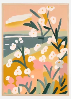 Flowers By The Sea Plakat (21x29.7 cm (A4))