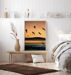 Fly-In At Sunset Plakat (21x29.7 cm (A4))