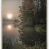 Foggy Fall Lake Plakat (21x29.7 cm (A4))