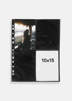 Fotolommer 10x15 cm Stående - 10-pak Sorte