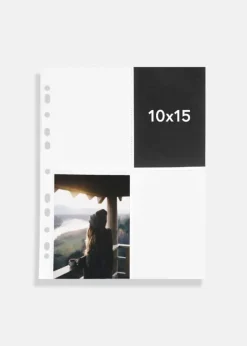Fotolommer 10x15 cm Stående - 10-pak Hvide