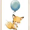 Fox Balloon Plakat (21x29.7 cm (A4))