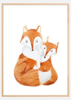 Fox Family Plakat (21x29.7 cm (A4))