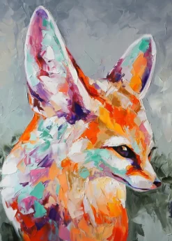 Fox Painting Plakat (21x29.7 cm (A4))