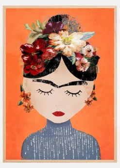 Frida (Orange Version) Plakat (21x29.7 cm (A4))