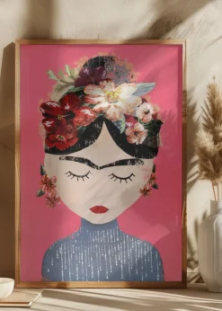 Frida (Pink Version) Plakat (21x29.7 cm (A4))