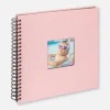 Fun Babyalbum Rosa - 30x30 cm (50 Sorte Sider/25 blade)