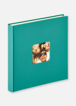 Fun Selvhæftende Turkos - 33x34 cm (50 Hvide sider / 25 blade)