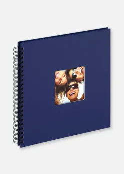 Fun Spiralalbum Blå - 30x30 cm (50 Sorte sider / 25 blade)