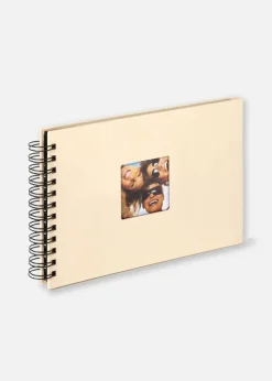 Fun Spiralalbum Creme - 23x17 cm (40 Sorte sider / 20 blade)