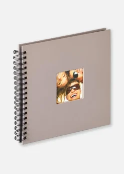 Fun Spiralalbum Grå - 26x25 cm (40 Sorte sider / 20 blade)