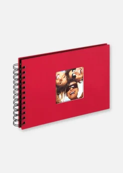 Fun Spiralalbum Rød - 23x17 cm (40 Sorte sider / 20 blade)