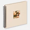 Fun Spiralalbum Sand - 26x25 cm (40 Sorte sider / 20 blade)