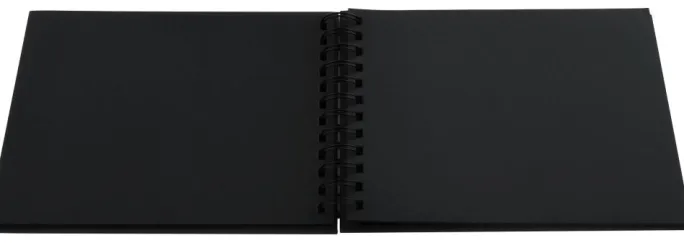 Fun Spiralalbum Sort - 23x17 cm (40 Sorte sider / 20 blade)