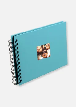 Fun Spiralalbum Turkis - 23x17 cm (40 Sorte sider / 20 blade)