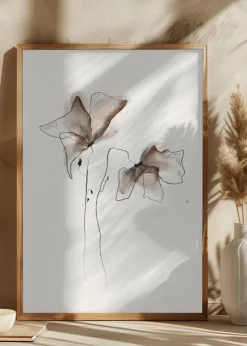 FUNKY FLOWERS digital watercolor painting Plakat (21x29.7 cm (A4))