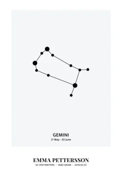 Gemini - stjernetegn (21x29,7 cm (A4))