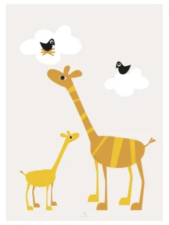 Giraffe - Beige Plakat (50x70 cm)