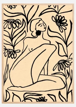 Girl In Sunflower Field Plakat (21x29.7 cm (A4))