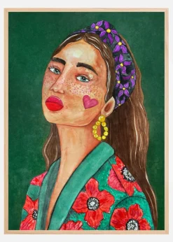 Girl with Hairband Plakat (21x29.7 cm (A4))